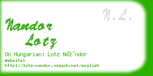 nandor lotz business card